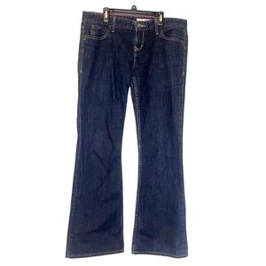 DKNY Times Square Women’s Bootcut Flare Jeans Sz 30S Dark Wash Mid Rise Rivet